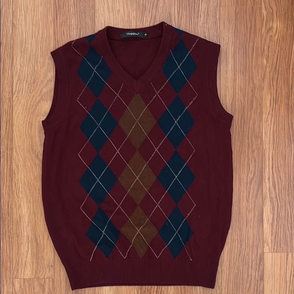 Izod Red and Brown Dress Shirt Classic Style